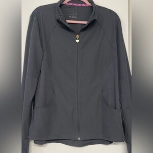 Heart soul large gray scrub jacket